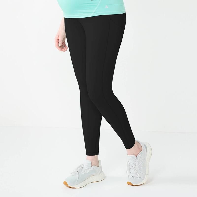 Tek Gear レディース ボトムス カジュアルパンツ レギンス マタニティ Maternity Tek GearR Ultrastretch 78 Leggings Mineral Black ブラック
