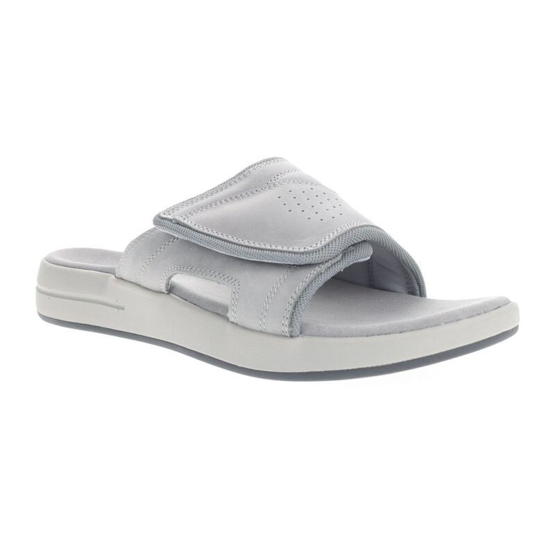 プロペット メンズ シューズ サンダル レザー Propet Emerson Mens Leather Slide Sandals Gray グレー