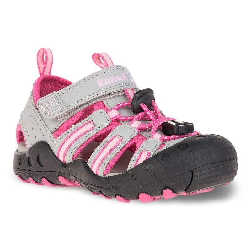 カミック レディース シューズ サンダル Kamik Crab Girls Waterproof Sport Sandals Gray Pink グレー