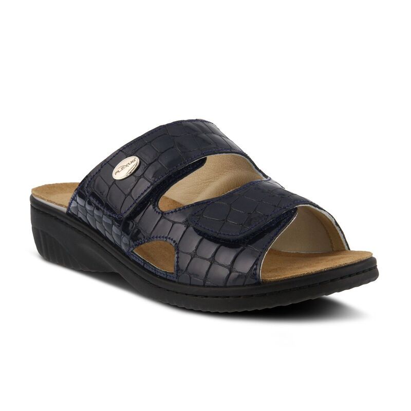 スプリングステップ レディース シューズ サンダル Flexus by Spring Step Almeria Womenslide Sandals Navy Patent ネイビー