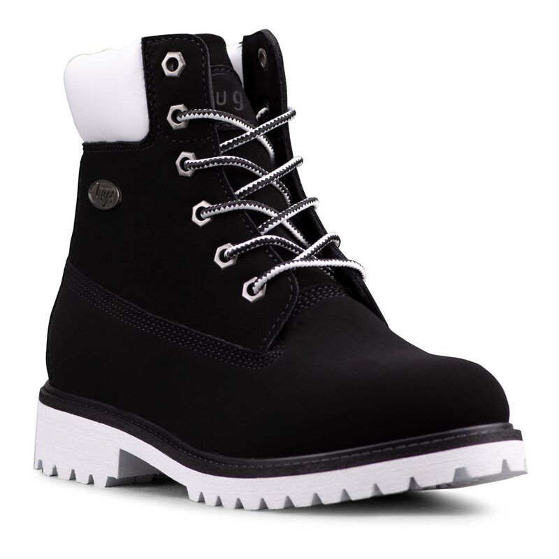 ラグズ レディース シューズ ブーツ・レインブーツ アンクル Lugz Convoy Womens Ankle Boots Black White ホワイト