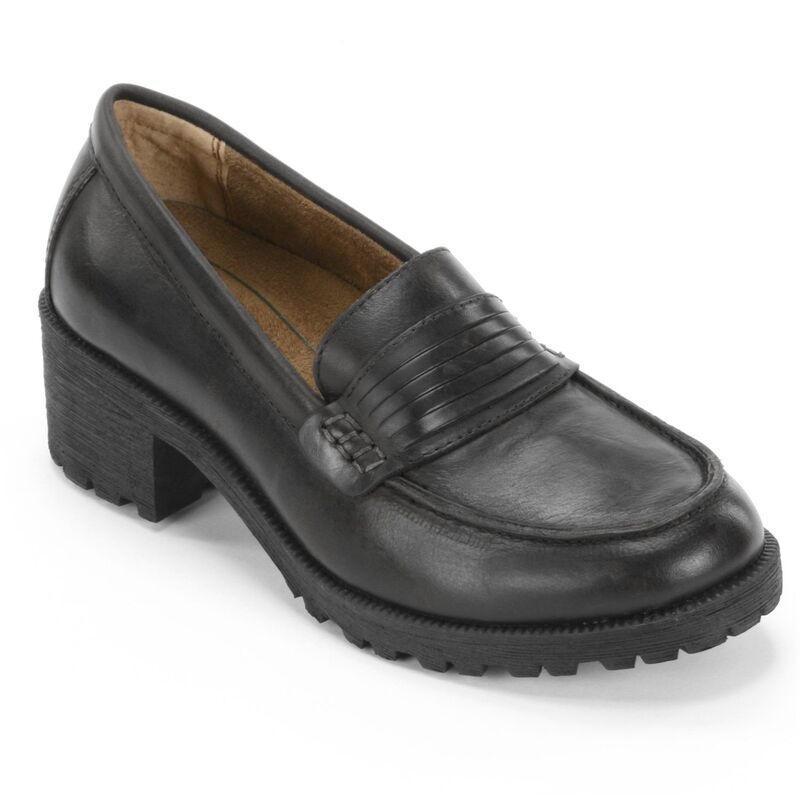イーストランド レディース シューズ スリッポン・ローファー レザー Eastland Newbury Womens Leather Loafers Black ブラック