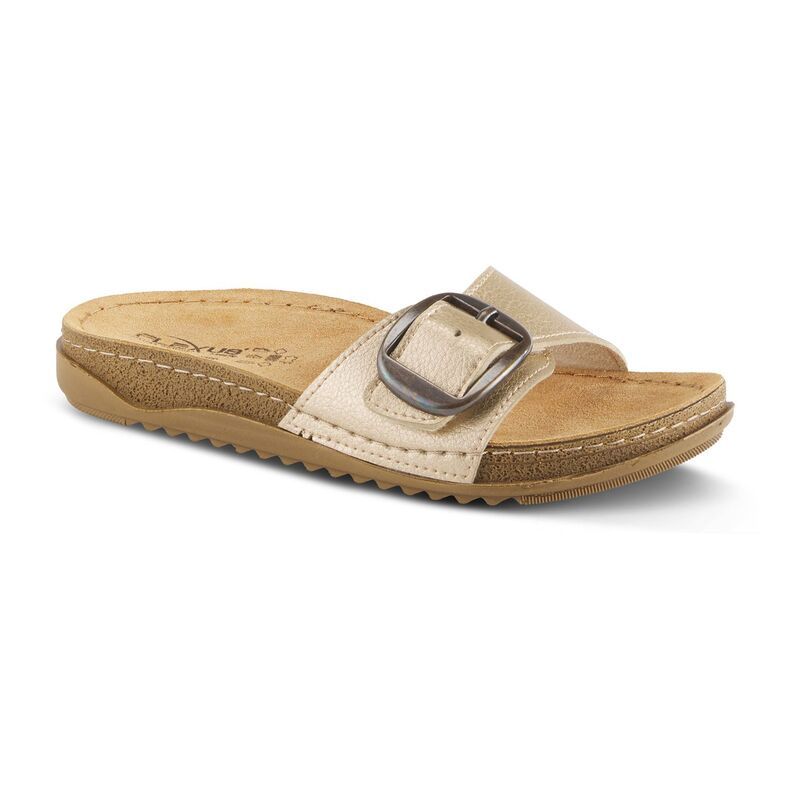 フレクサス レディース シューズ サンダル Flexus by Spring Step Baronca Womenslide Sandals Gold ゴールド