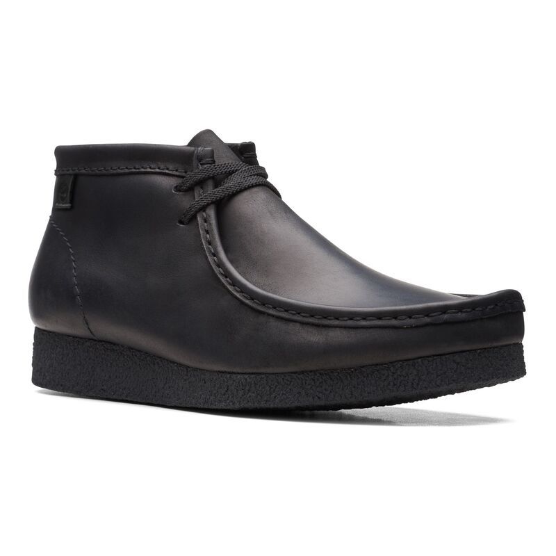 クラークス メンズ シューズ ブーツ・レインブーツ レザー ClarksR Shacre Mens Leather Chukka Boots Black ブラック