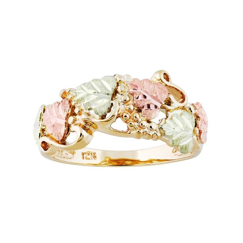 ブラックヒルズゴールド レディース アクセサリー リング Black Hills Gold TriTone Openwork Leaf Ring 10k Gold ゴールド