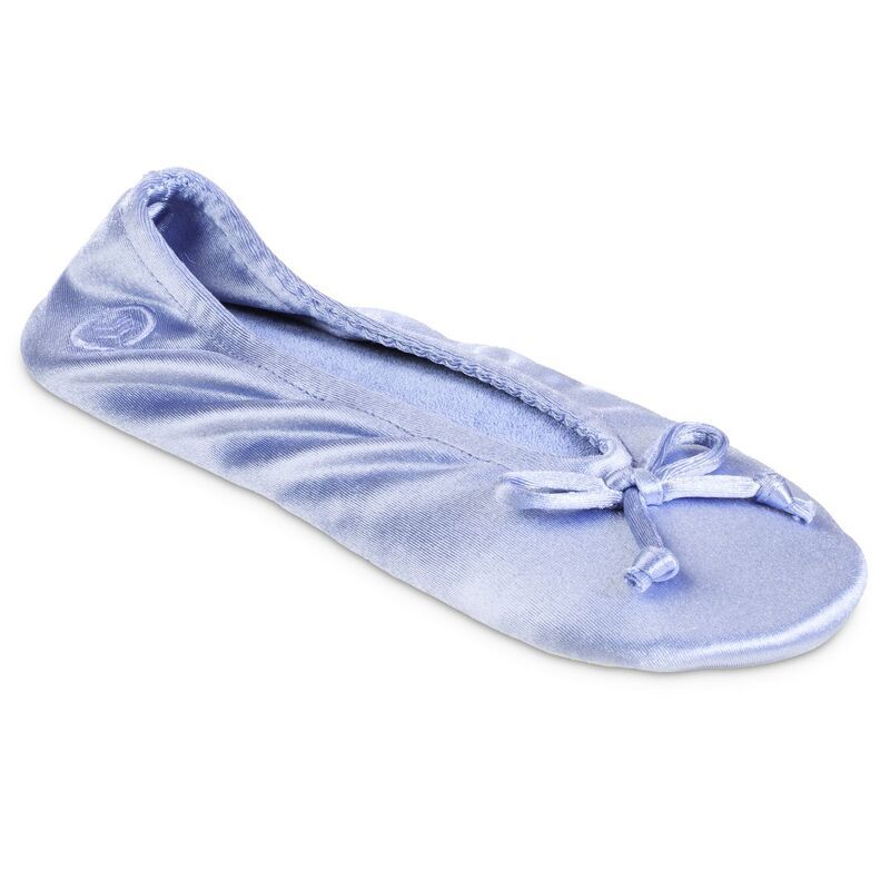 アイソトナー レディース シューズ サンダル サテン isotoner Satin Womens Ballerina Slippers Periwinkle