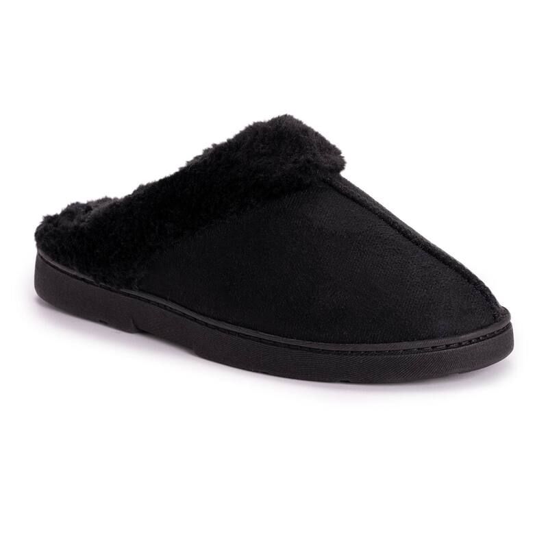 ムクルクス レディース シューズ サンダル スエード MUK LUKS Polysuede Womenslippers Black ブラック