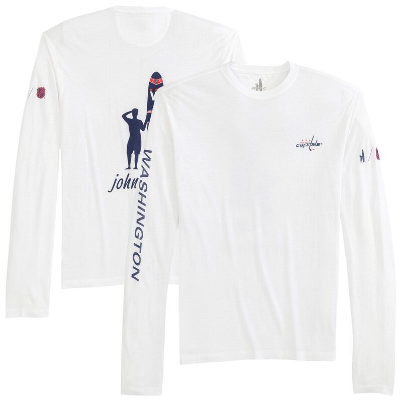 ジョニー オー メンズ トップス Tシャツ キャップ Mens johnnieO White Washington Capitals Adam Long Sleeve TShirt Cap White ホワイト