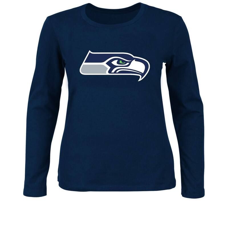 ファナティクス レディース トップス Tシャツ プラスサイズ Womens Fanatics College Navy Seattle Seahawks Plusize Long Sleeve TShirt Sea Multi マルチカラー