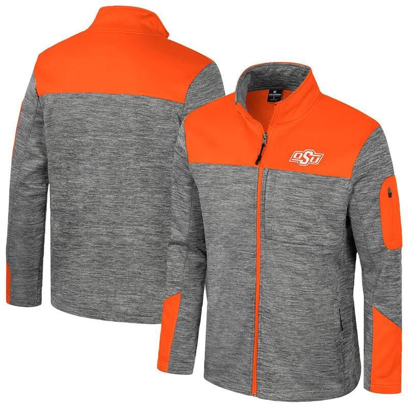 コロシアム メンズ アウター ジャケット・ブルゾン Mens Colosseum GrayOrange Oklahoma State Cowboys Guard FullZip Jacket Oks Grey グレー