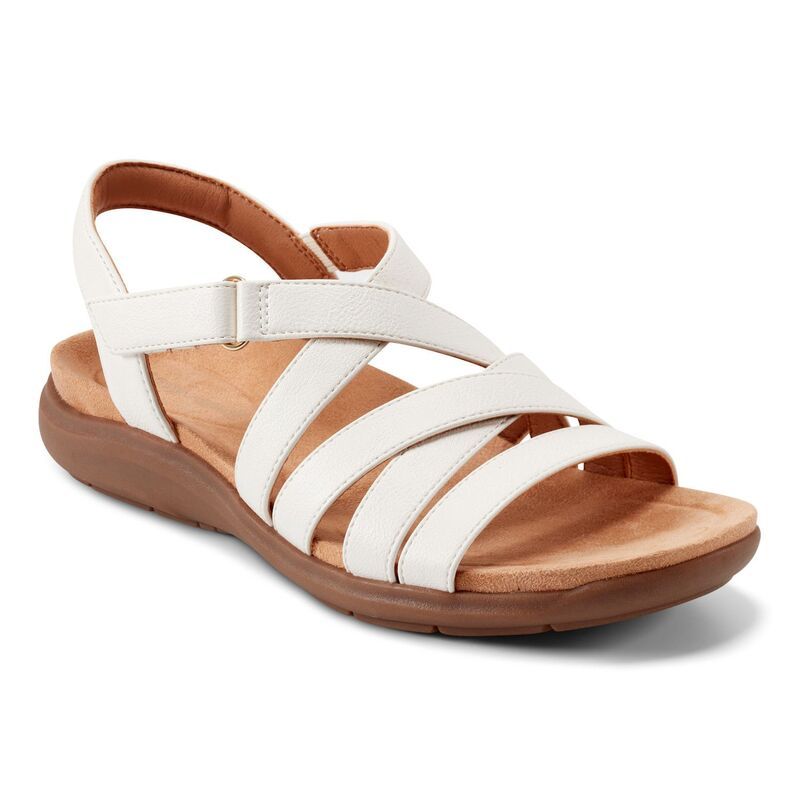 イージースピリット レディース シューズ サンダル Easy Spirit Womens Whitt Strappy Adjustable Wedge Sandals Ivory アイボリー