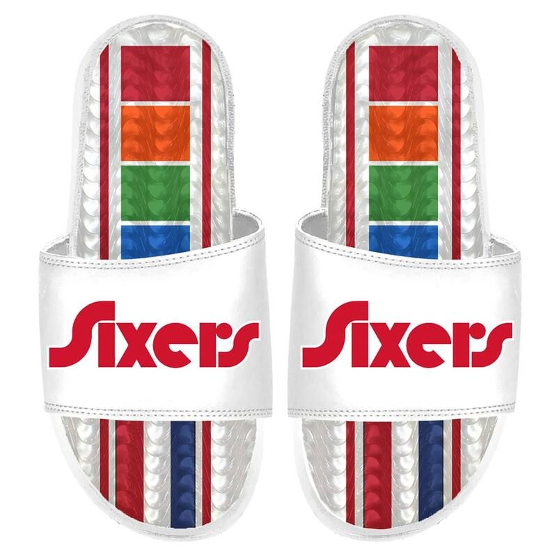 アイスライド メンズ シューズ サンダル Mens ISlide Philadelphia 76ers 202425 City Edition Gel Slide Sandals 76r White ホワイト