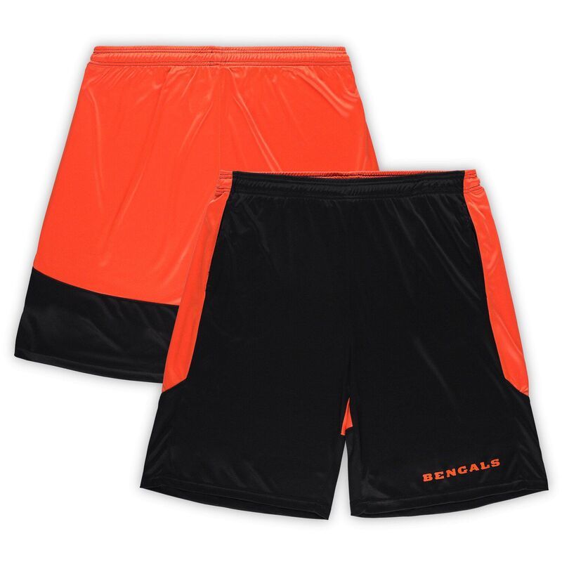 ファナティクス メンズ ボトムス ハーフパンツ・ショーツ トール ショートパンツ Mens Fanatics BlackOrange Cincinnati Bengals Big Tall Synthetic Launch Shorts Bng Black ブ
