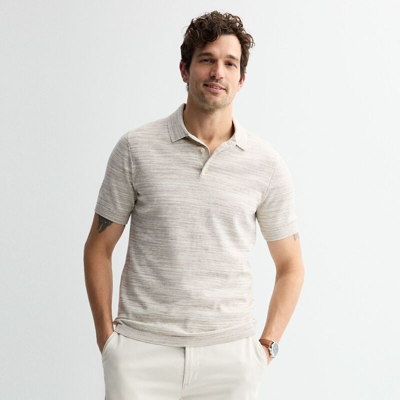 ソノマ メンズ トップス Tシャツ ポロシャツ セーター Mensonoma Goods For Life Short Sleeve Sweater Polo Tan Spacedye タン