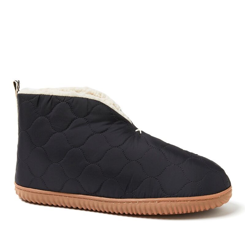 ディアフォームズ メンズ シューズ サンダル ブーツ Dearfoams Warm Up Mens Bootie Slippers Black ブラック