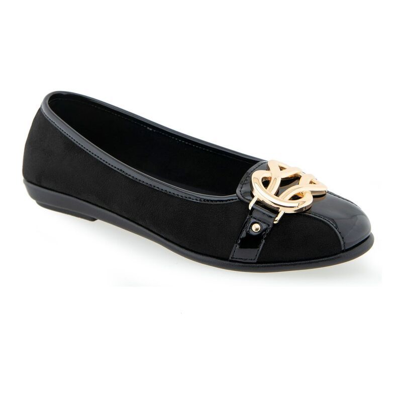 エアロソールズ レディース シューズ サンダル スエード Aerosoles Big Bet Womensuede Ballet Flats Black Faux Suede ブラック