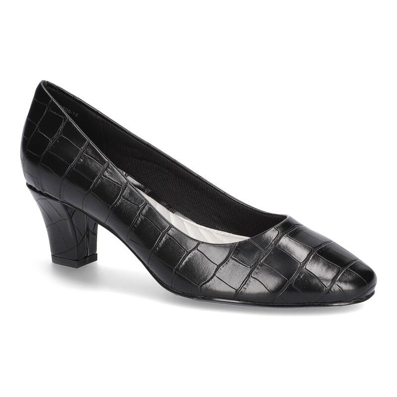 イージーストリート レディース シューズ パンプス ヒール Ballari by Easy Street Womens Block Heel Pumps Black Croco ブラック 11,765円