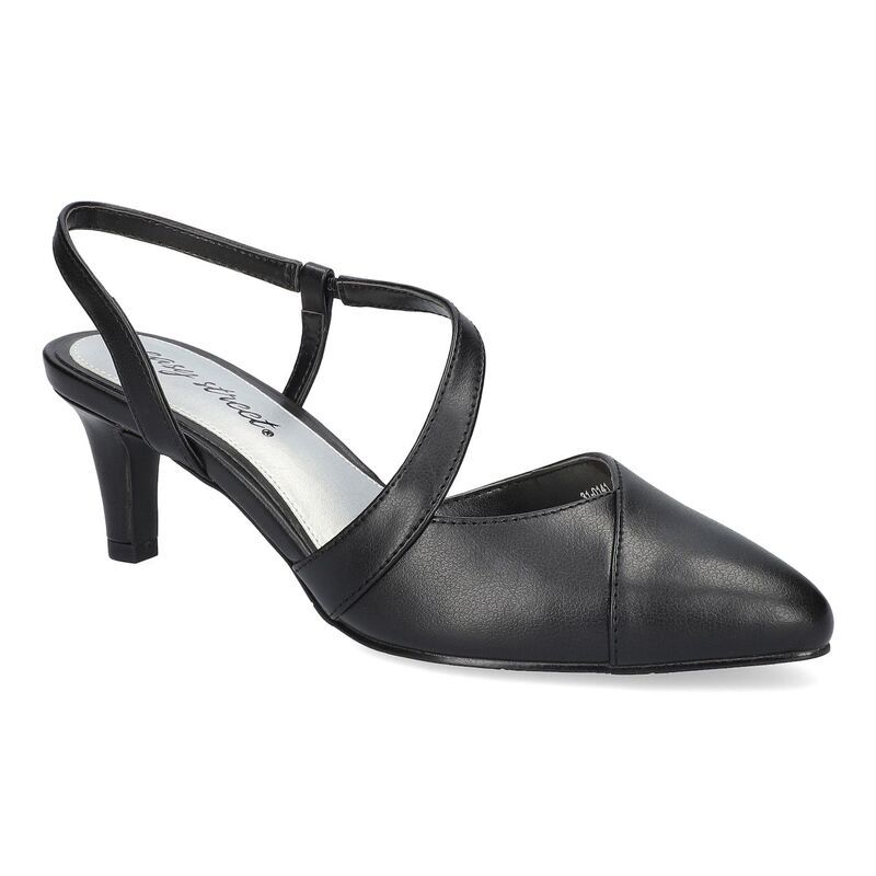 イージーストリート レディース シューズ パンプス アシンメトリー Easy Street Emerald Asymmetrical Womenslingback Pumps Black ブラック 8,495円