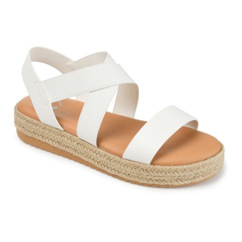 ジュルネ コレクション レディース シューズ サンダル Journee Collection Caroline Womens Espadrille Sandals White ホワイト
