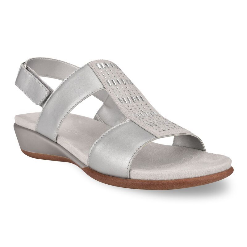 イージースピリット レディース シューズ サンダル Easy Spirit Hazel Womenslingback Sandalsilver シルバー