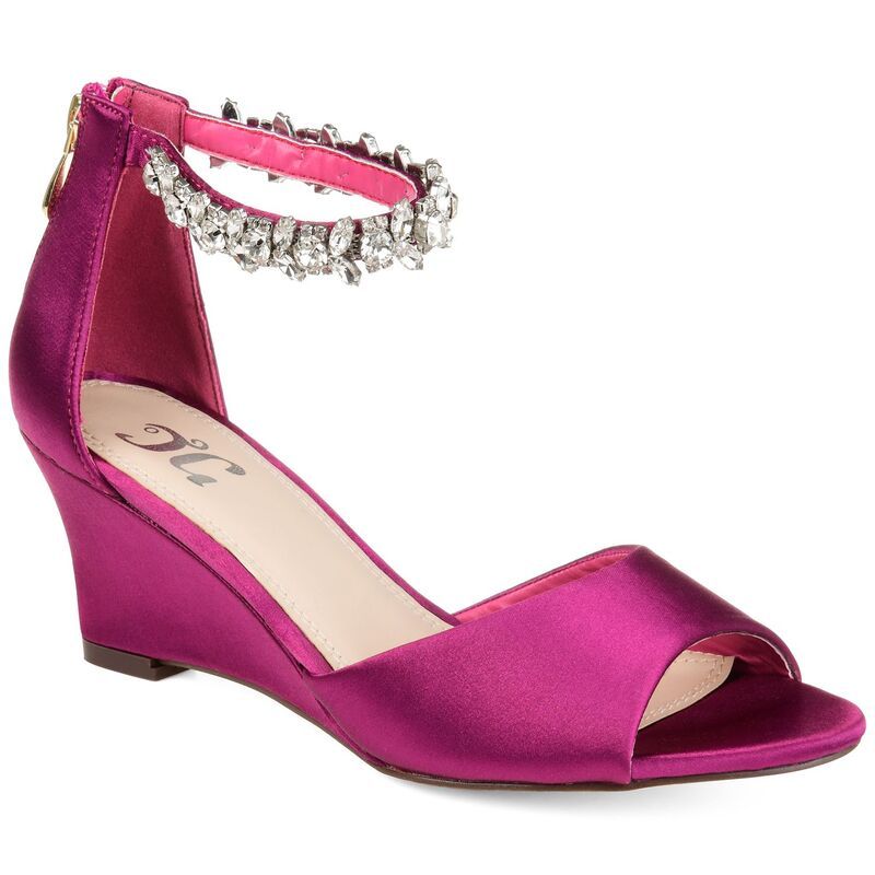 ジュルネ コレクション レディース シューズ パンプス Journee Collection Connor Womens Dress Wedges Berry