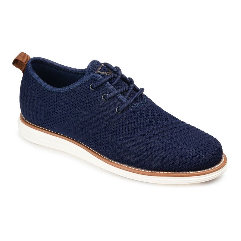 バンス メンズ シューズ オックスフォード ニット Vance Co Novak Mens Knit Casual Shoes Navy ネイビー