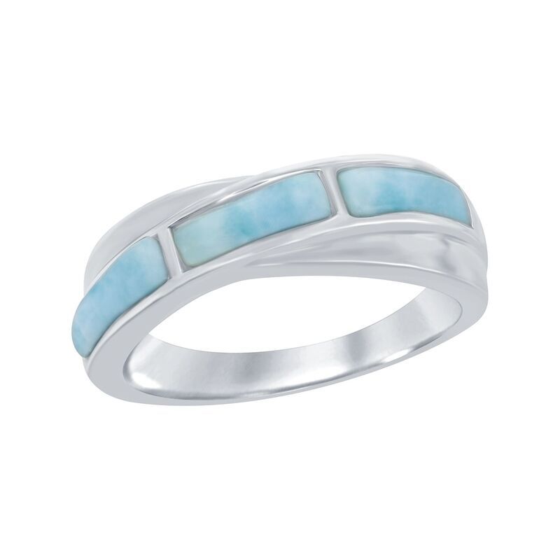 アンブランデッド レディース アクセサリー リング Unbranded Sterling Silver Larimar Bypass Ring Silvertone シルバー