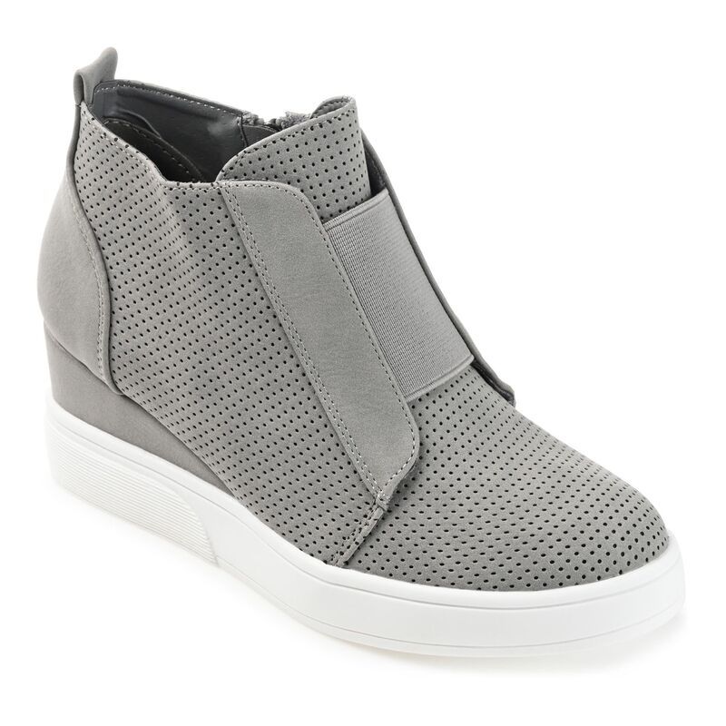 ジュルネ コレクション レディース シューズ スニーカー Journee Collection Clara Womens Wedge Sneakers Gray グレー