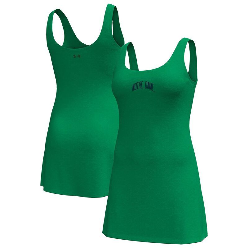 アンダーアーマー レディース トップス ワンピース Womens Under Armour Kelly Greenotre Dame Fighting Irish Gameday Motion Active Dress Ntd Green グリーン