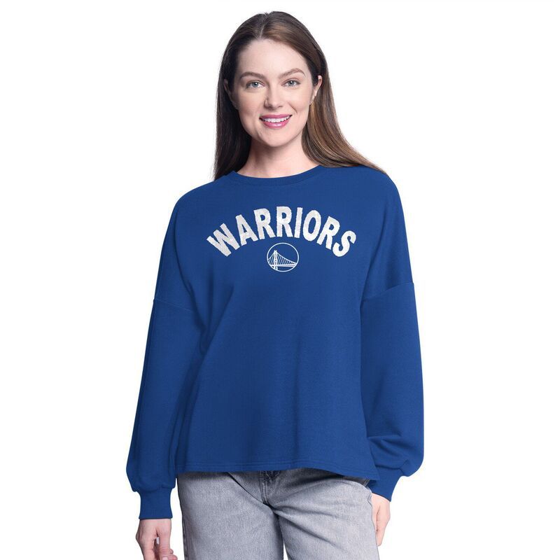 ジースリー フォーハー バイ カール バンクス レディース トップス Tシャツ スウェット Womens GIII 4Her by Carl Banks Royal Golden State Warriors Athletic Pullover Sweatsh