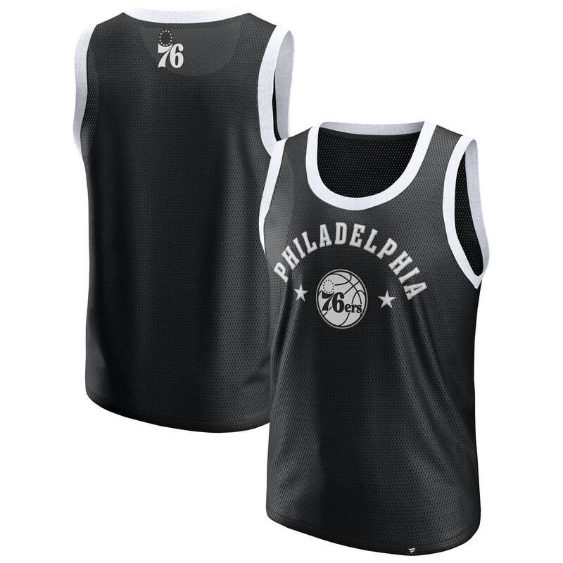 ファナティクス メンズ トップス Tシャツ メッシュ MensFanatics Black Philadelphia 76ers Mesh Tank Top 76r Black ブラック