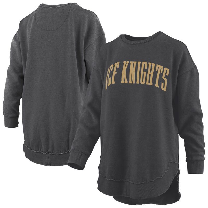 プレスボックス レディース トップス Tシャツ ヴィンテージ スウェット フリース Womens Pressbox Black UCF Knights Melange Poncho Vintage Fleece Long Sleeve Pullover Swe