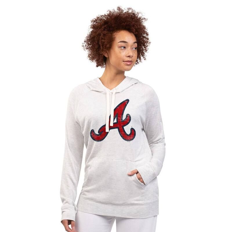 ジースリー フォーハー バイ カール バンクス レディース トップス Tシャツ パーカー Womens GIII 4Her by Carl Banks Oatmeal Atlanta Braves Pregame Pullover Hoodie Brv Mul