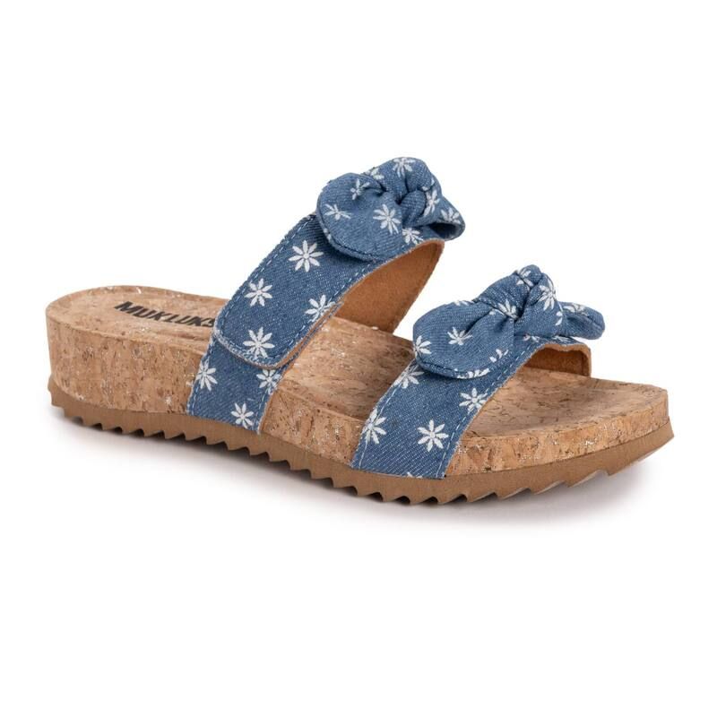 ムクルクス レディース シューズ サンダル MUK LUKS Womens Posie Adjustable Slide Sandals Denim デニム
