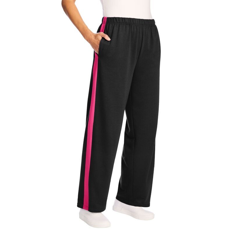 ウーマン ウィズイン レディース ボトムス カジュアルパンツ プラスサイズ パイル トール コットン Woman Within Womens Plusize Tall Side Stripe Cotton French Terry Straightleg Pa