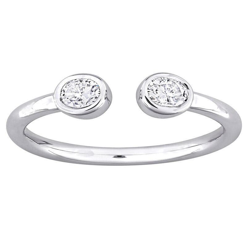 ステラ グレース レディース アクセサリー リング Stella Grace Sterling Silver 38 CaratW Created Moissanite Open Ring Sterling シルバー