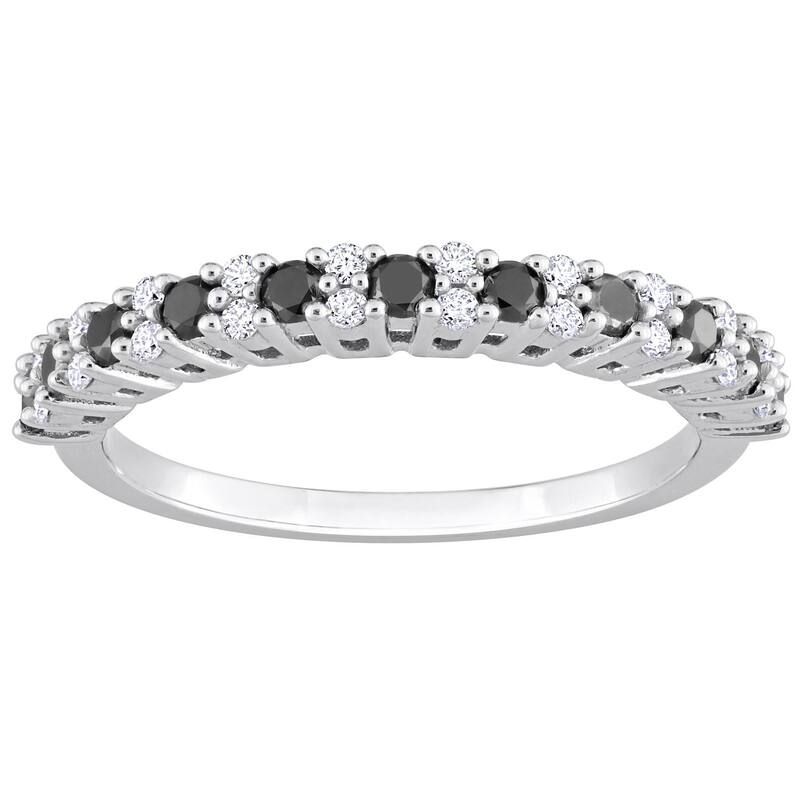 ステラ グレース レディース アクセサリー リング Stella Grace 14k White Gold 12 CaratW Black White Diamond Anniversary Band Ring 14k White Gold ホワイト