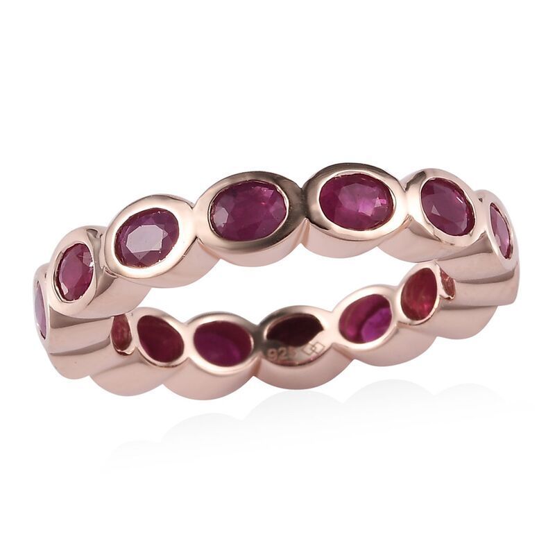 アンブランデッド レディース アクセサリー リング Unbranded 14k Rose Gold Over Silver Natural Ruby Eternity Ring Ruby ルビー 27,820円