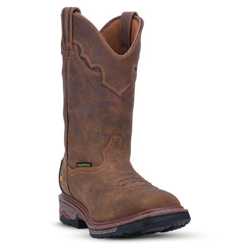 ダンポスト メンズ シューズ ブーツ・レインブーツ Tシャツ Dan Post Blayde Mens Waterproof Steel Toe Work Bootsaddle Tan タン