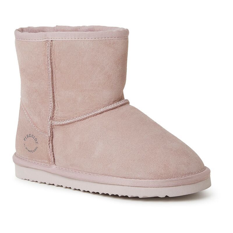 ディアフォームズ レディース シューズ サンダル アンクル ブーツ Fireside by Dearfoams Rosebery Womenshearling Ankle Boot Slippers Dusty Pink ピンク