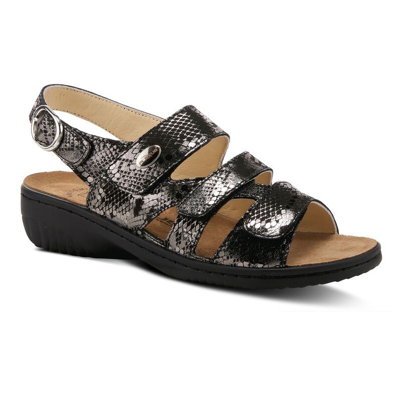 フレクサス レディース シューズ サンダル Flexus by Spring Step Acamar Womenslingback Sandals Black Multi ブラック