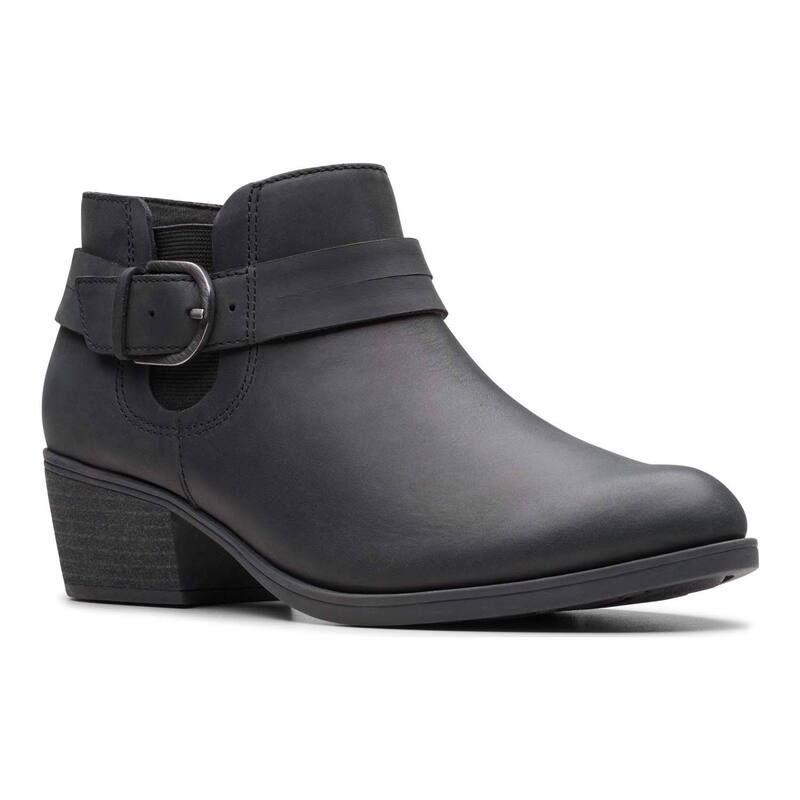 クラークス レディース シューズ ブーツ・レインブーツ アンクル レザー ClarksR Charlten Rae Womens Buckle Detaileather Ankle Boots Black ブラック 23,944円