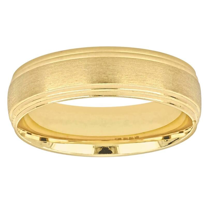 ステラ グレース メンズ アクセサリー リング Stella Grace 10k Gold Mens 6 mm Brushed Finish Beveledge Wedding Band 10k Gold ゴールド