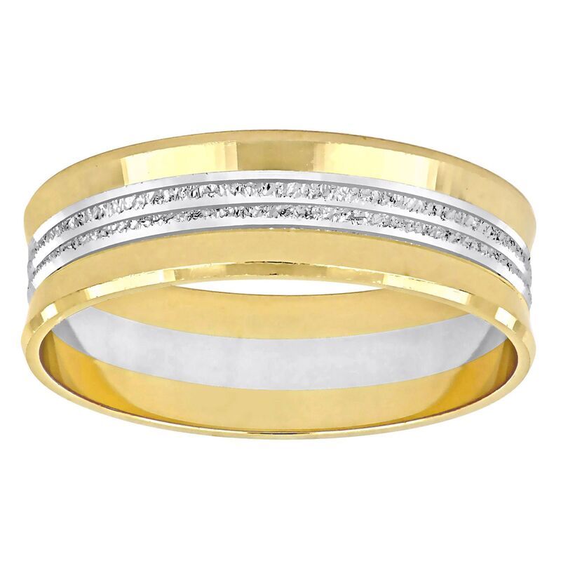 ステラ グレース レディース アクセサリー リング Stella Grace 10k Two Tone Gold 6 mm Center Motif Wedding Band 10k Two Tone ゴールド