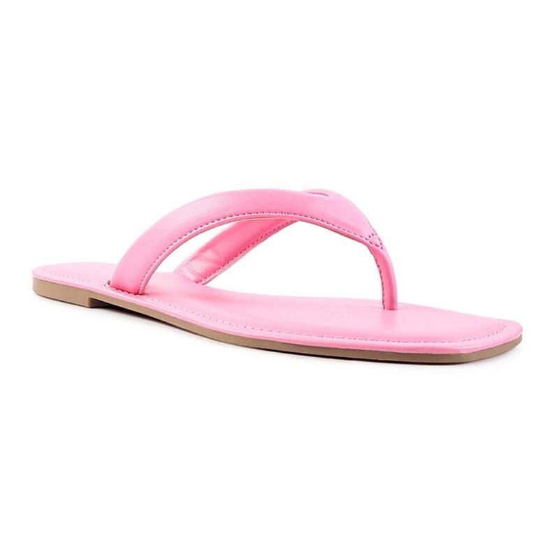 ロンドンラグ レディース シューズ サンダル London Rag Womens Rera SquareToe Thong Slide Sandals Pink ピンク