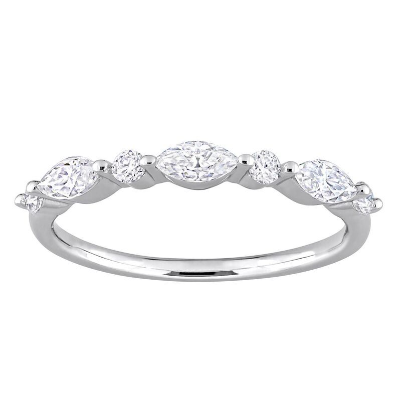 ステラ グレース レディース アクセサリー リング Stella Grace Sterling Silver 12 CaratW LabCreated Moissanite SemiEternity Ring Sterling シルバー