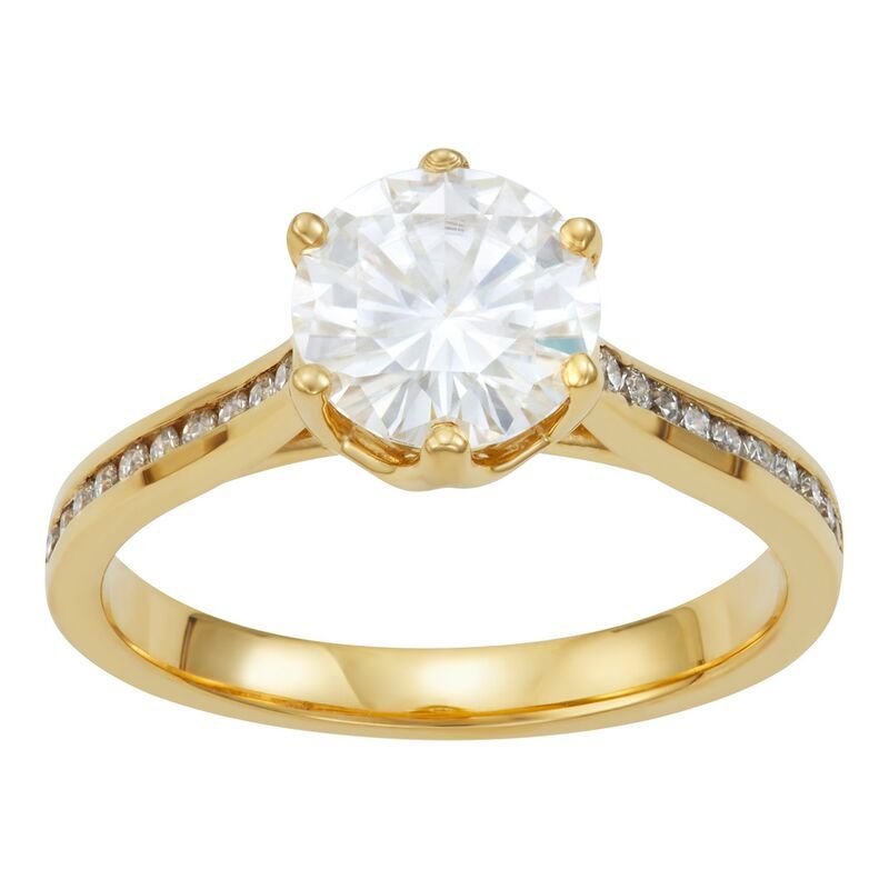 チャールズ アンド コルバード レディース アクセサリー リング Charles Colvard 14k Gold 1 58 CaratW LabCreated Moissanitengagement Ring 14k Gold ゴールド
