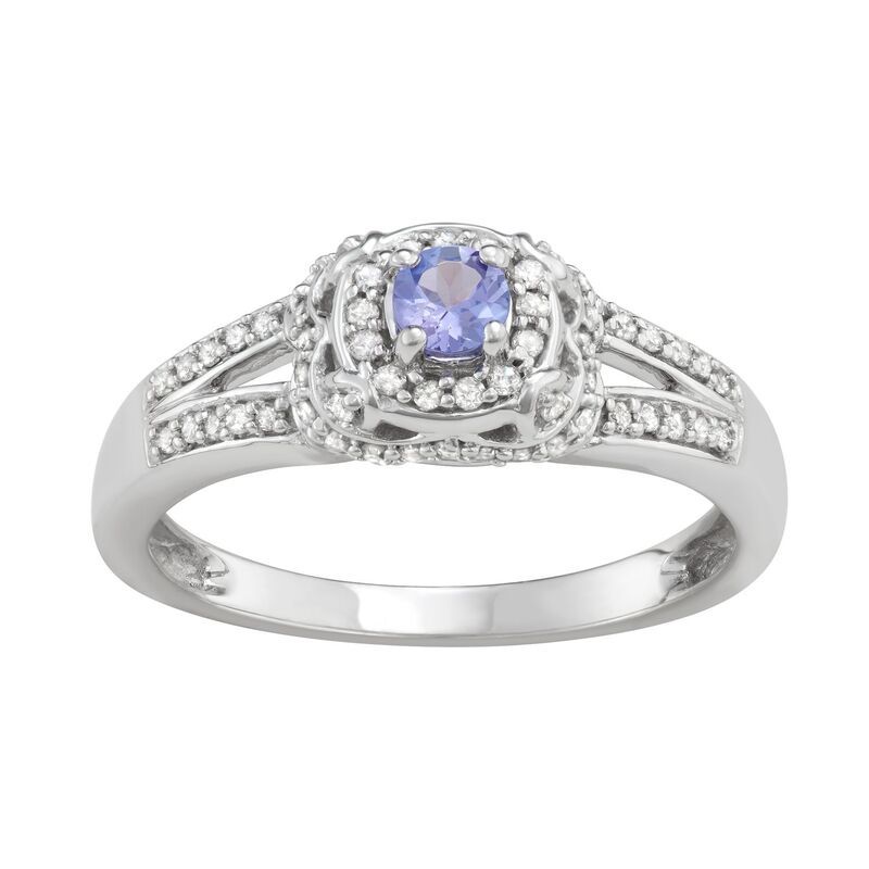 アンブランデッド レディース アクセサリー リング Unbranded 14k White Gold Tanzanite 12 CaratW Diamond Engagement Ring 10k Whgold ホワイト