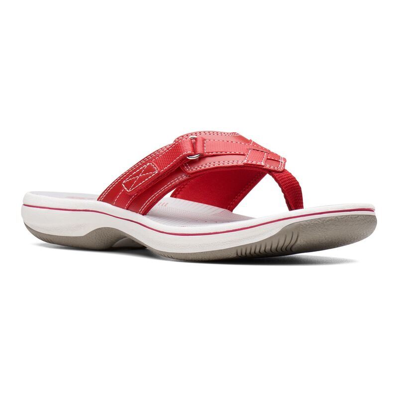 クラークス レディース シューズ サンダル ClarksR Breeze Sea Cloudstepper Womens Flip Flop Sandals Red レッド