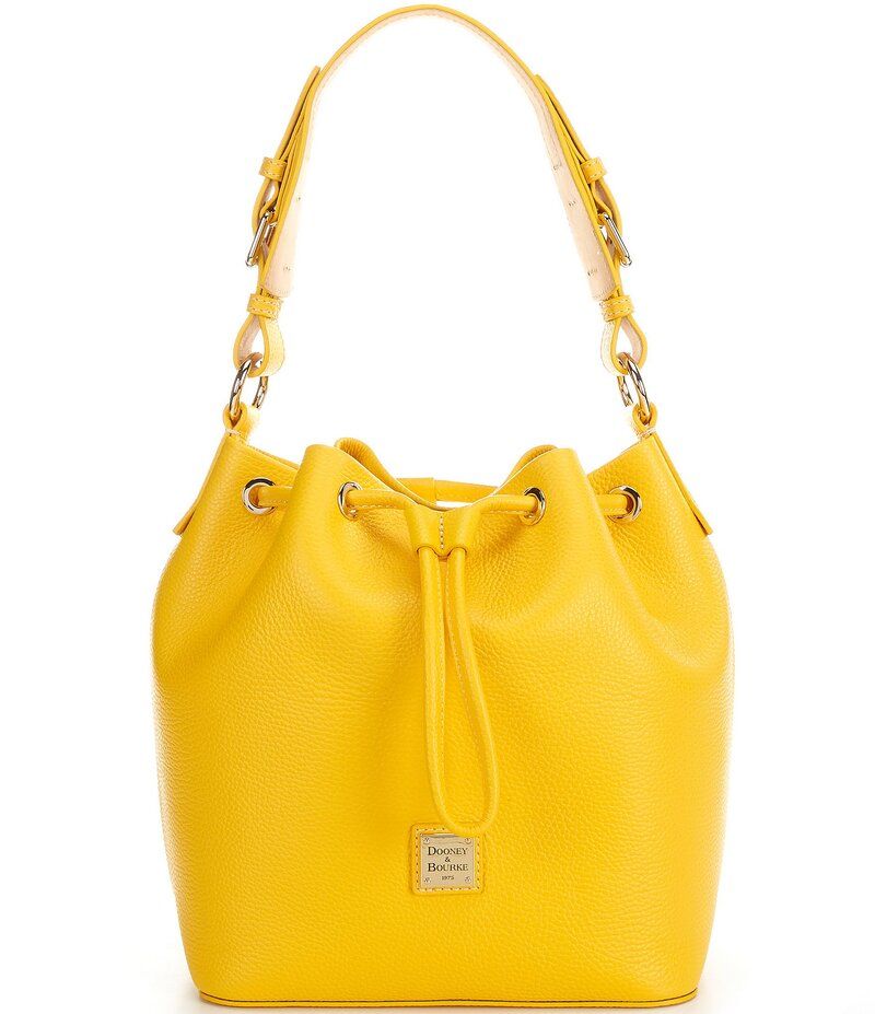 ドーネイアンドバーク レディース バッグ ショルダーバッグ レザー Dooney Bourke Luca Leather Drawstring Slouchy Shoulder Bucket Bag Dandelion
